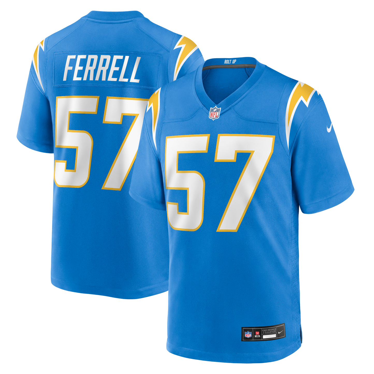 Los Angeles Chargers Clelin Ferrell Powder Blue Team Game Jersey