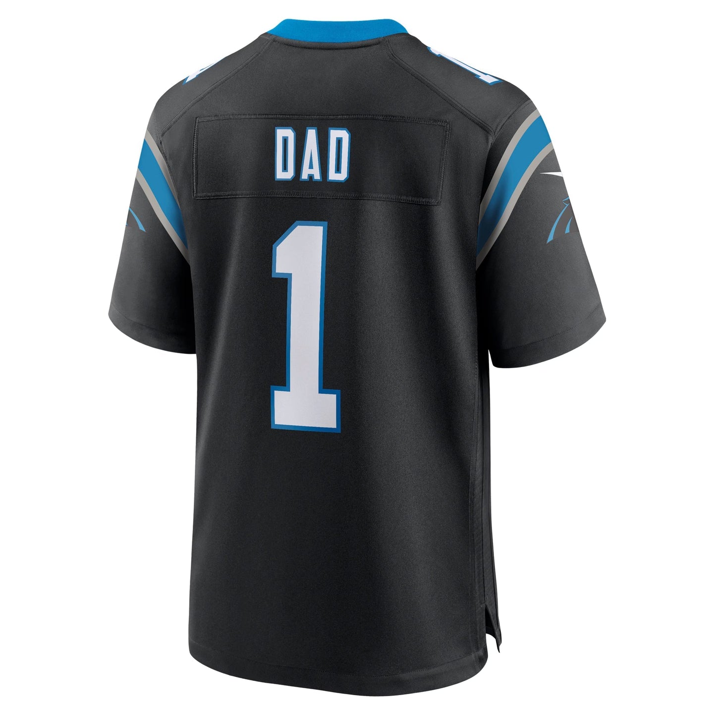 Carolina Panthers Number 1 Dad Black Game Jersey