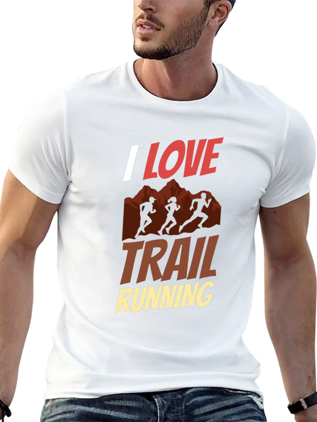 I Love Trail Running Graphic Tee - Active Wear