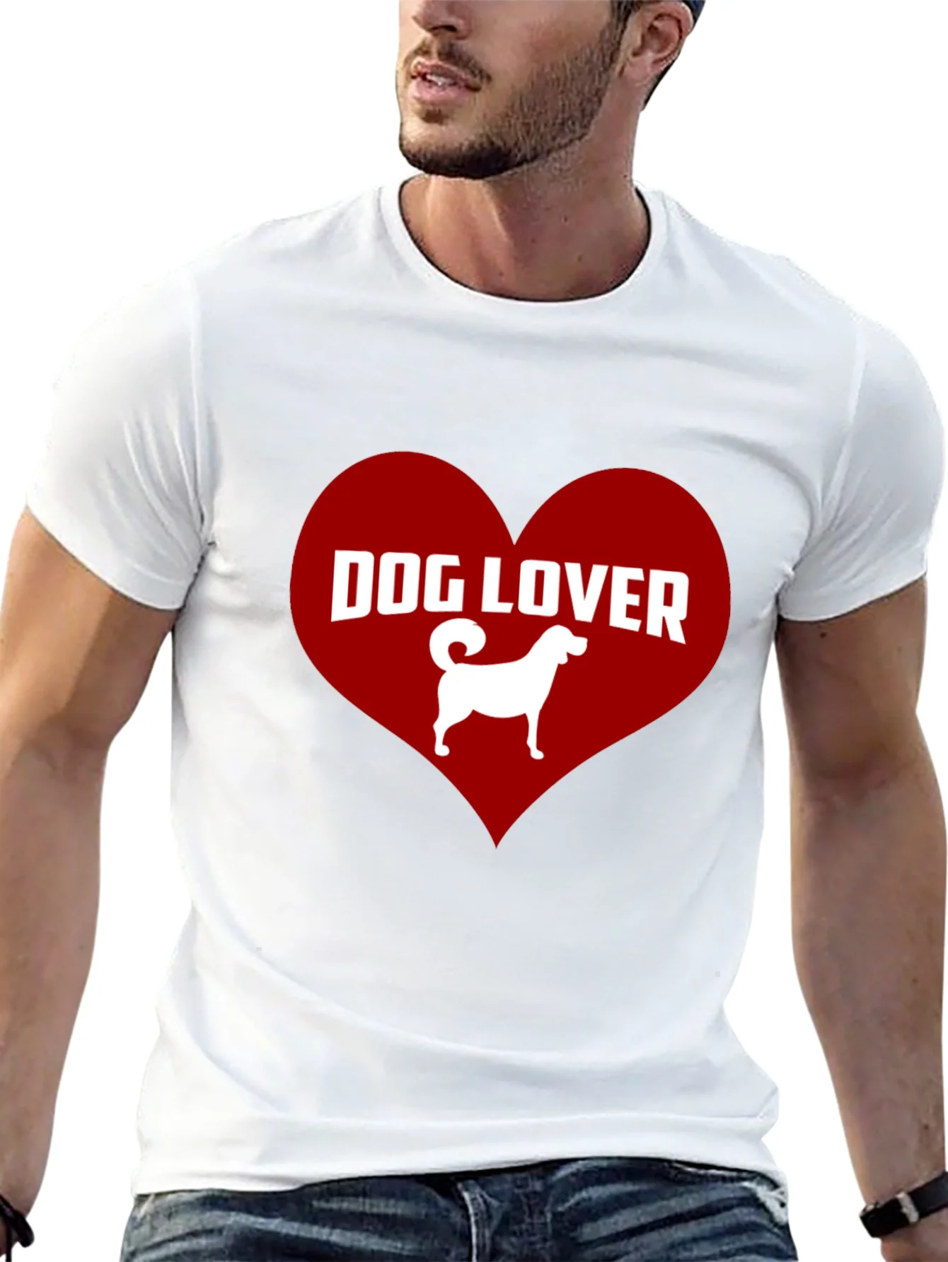 Dog Lover Graphic Tee - Heart Design