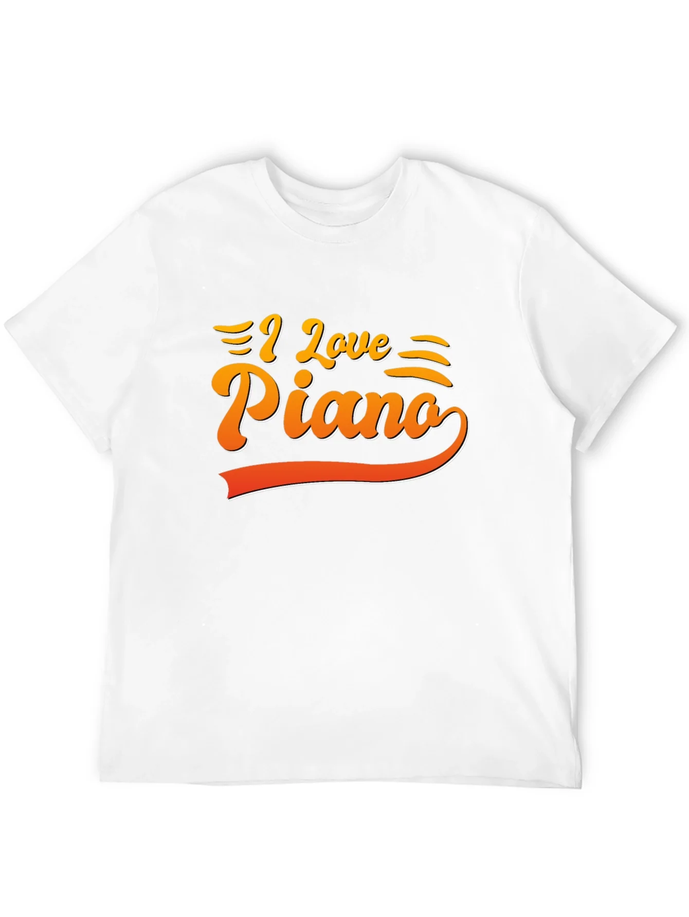 I Love Piano Graphic Tee - Music Lovers T-Shirt