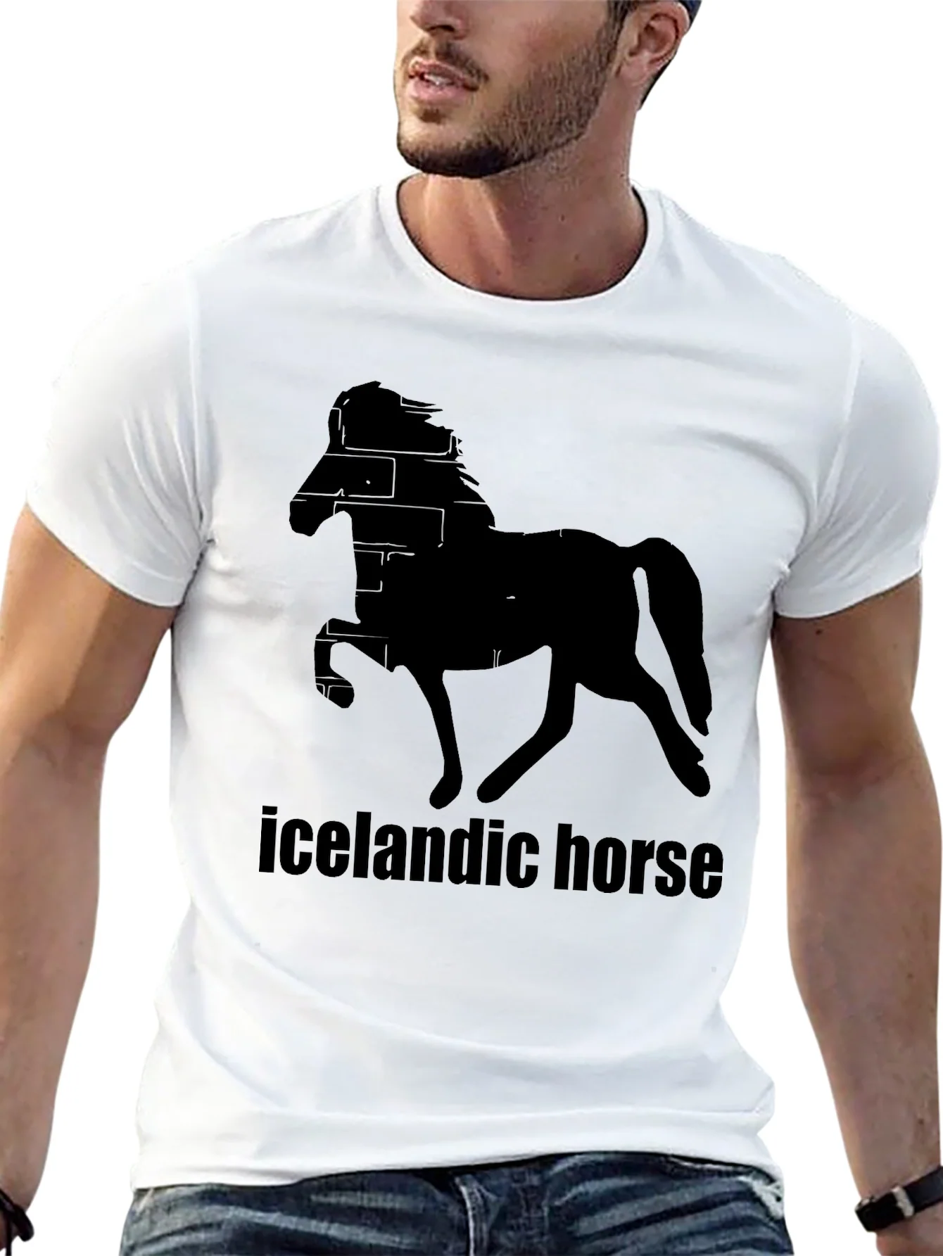Icelandic Horse Black T-Shirt