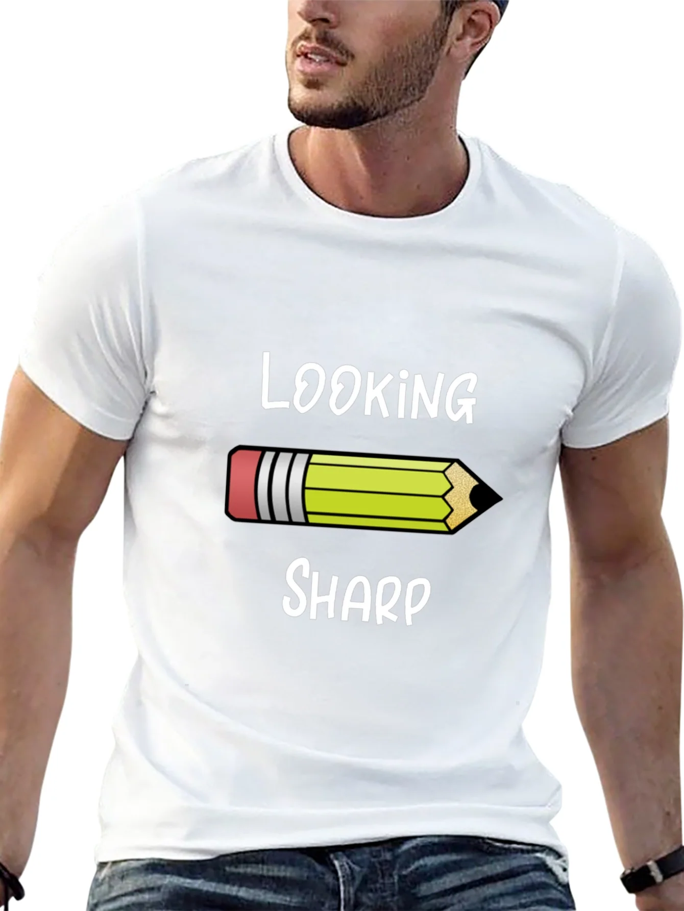 Looking Sharp Graphic Tee - Pencil Design