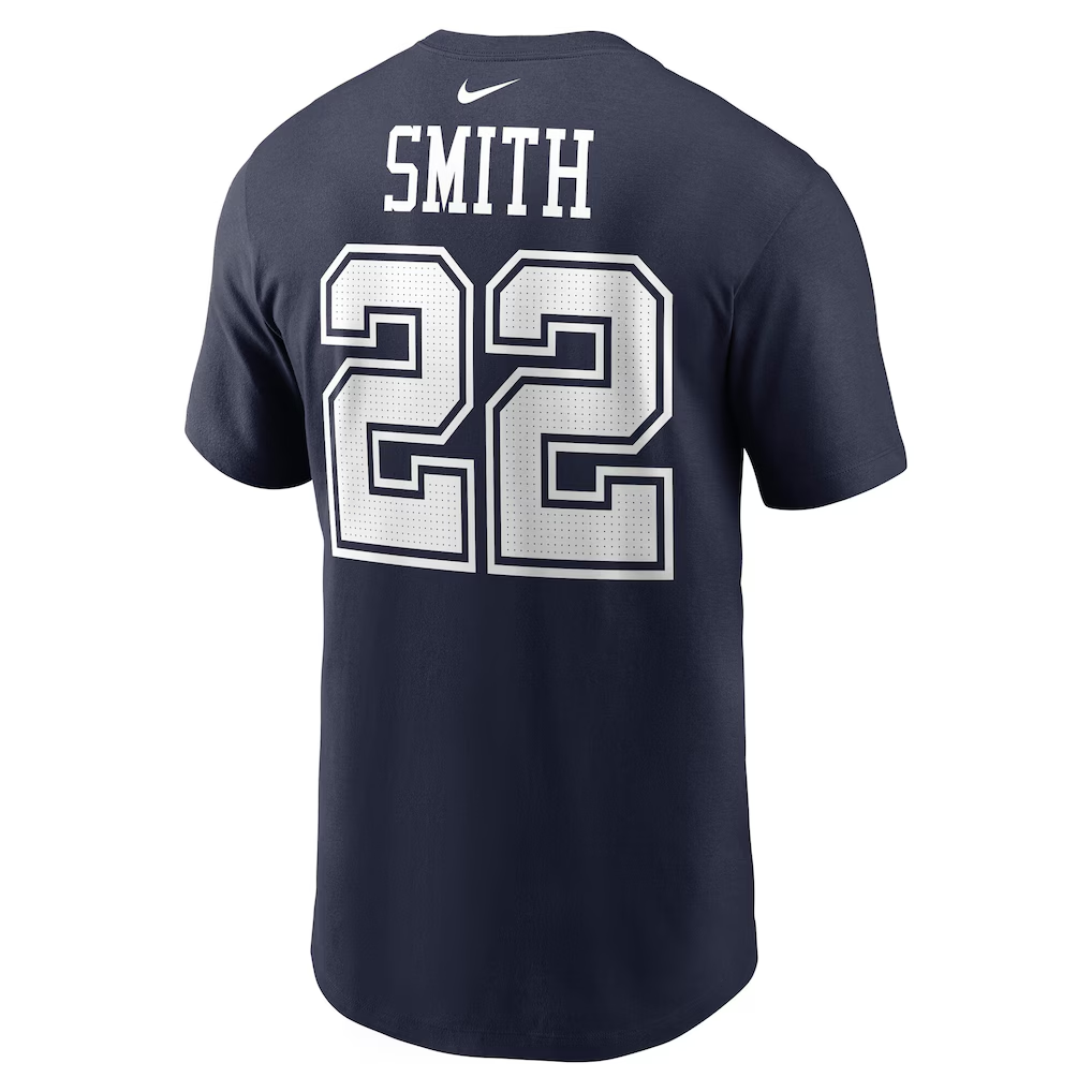 Men's Dallas Cowboys Emmitt Smith Navy Retired Player Name & Number T-Shirt