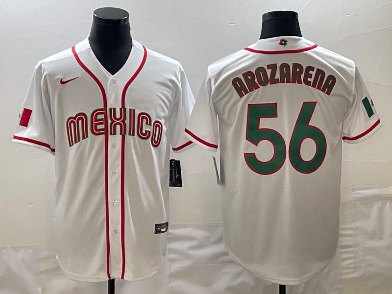 Men's 2023 World Baseball Classic Randy Arozarena Mexico White Jersey