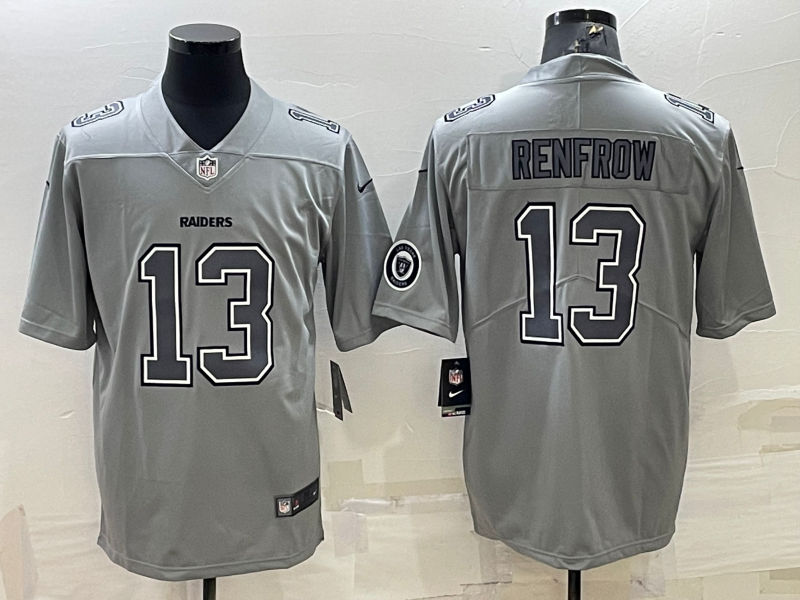 Men's Las Vegas Raiders Hunter Renfrow Gray Atmosphere Fashion Game Jersey