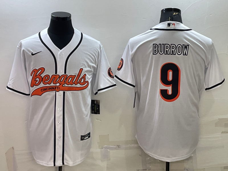 Men's Cincinnati Bengals Joe Burrow White Fashion Game Jersey