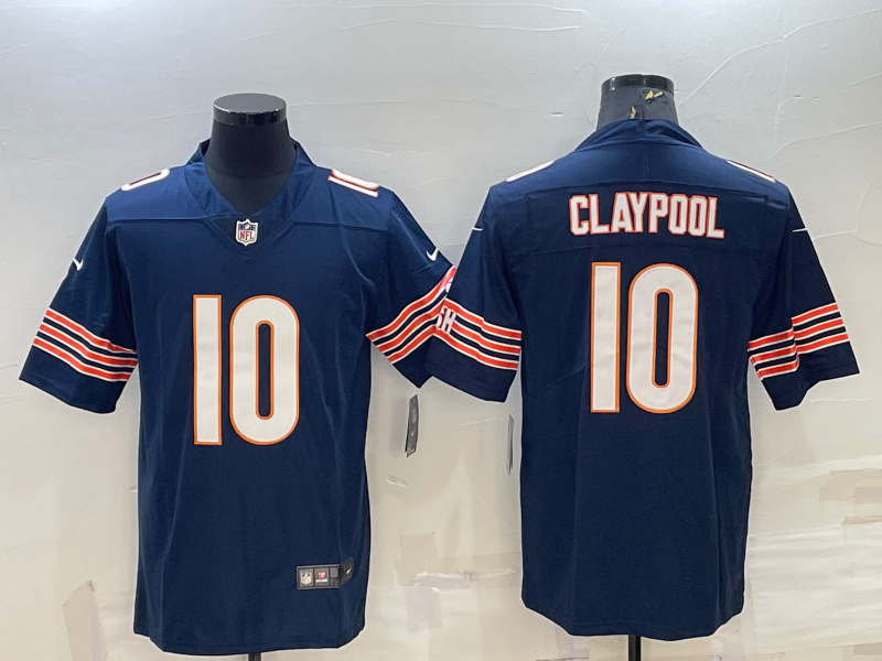 Men's Chicago Bears Chase Claypool Navy Game Jersey
