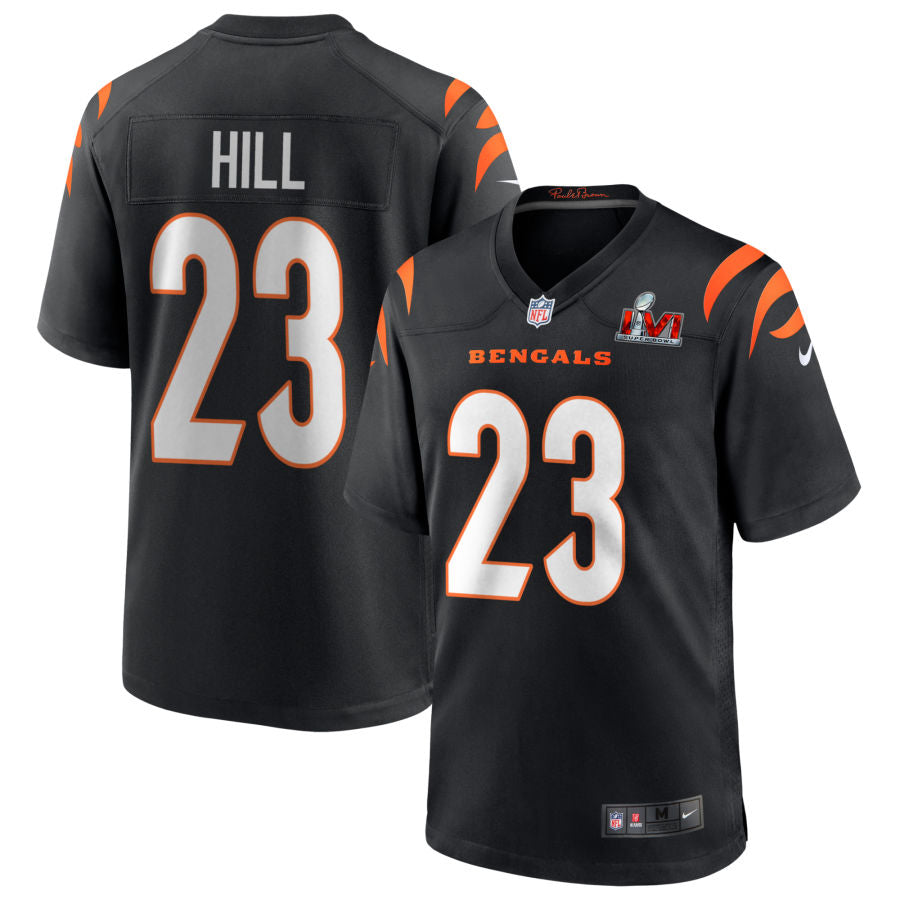 Dax Hill Cincinnati Bengals Super Bowl LVI Game Jersey - Black