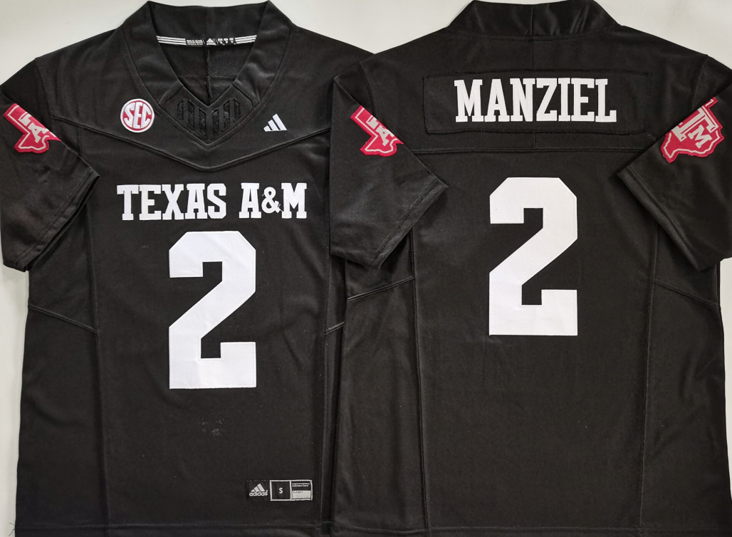 Men's Texas A&M Aggies Johnny Manziel #2 Black Game Jersey