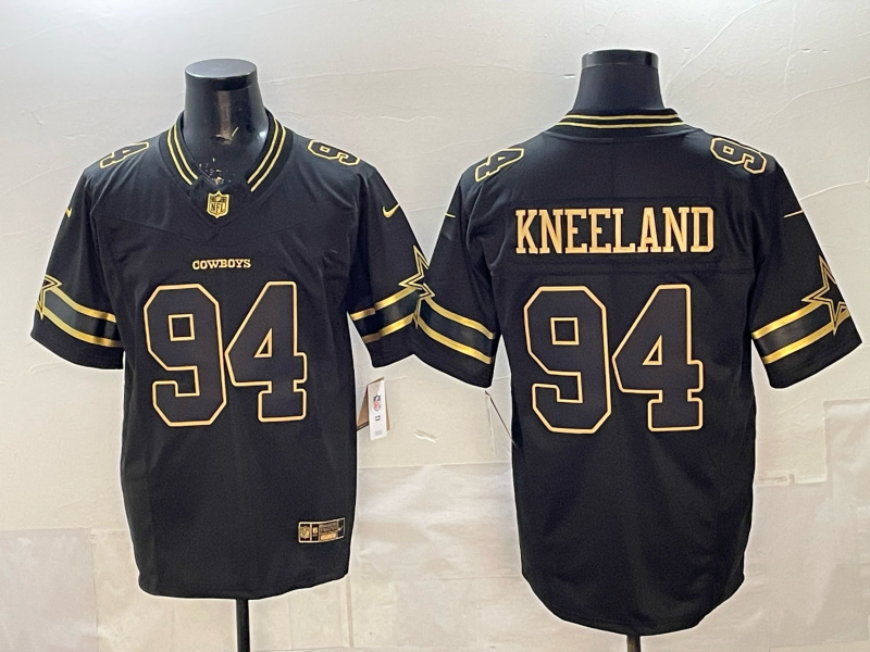Men's Dallas Cowboys Drake Kneeland #94 Black Game Jersey