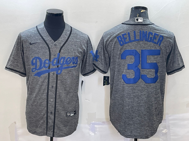 Men's Los Angeles Dodgers Cody Bellinger Gray Home Replica Player Name Jersey1
