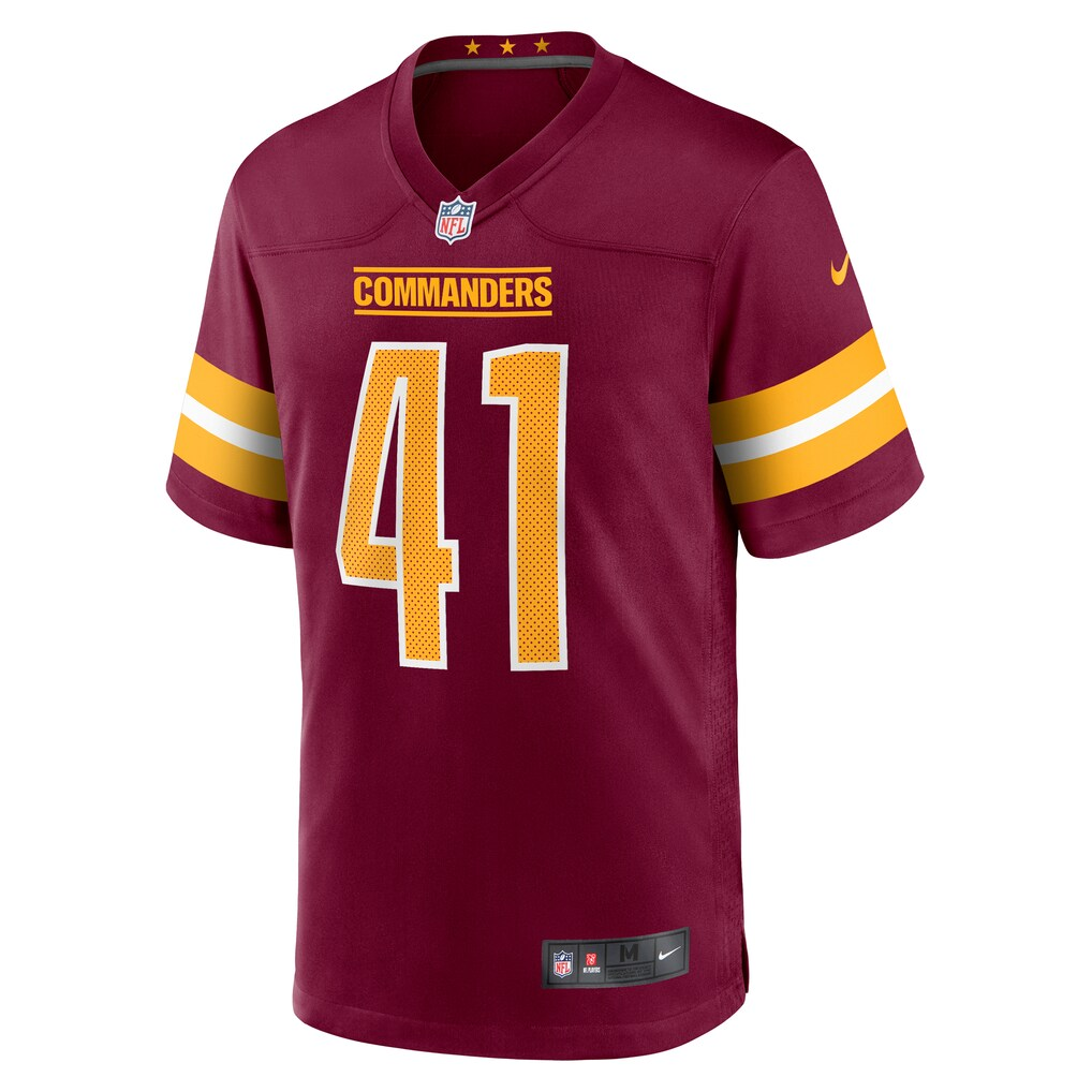 Men's Colson Yankoff Burgundy Washington Commanders Game Jersey