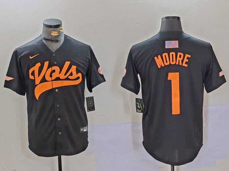 Men's Tennessee Volunteers Christian Moore Gray Game Jersey