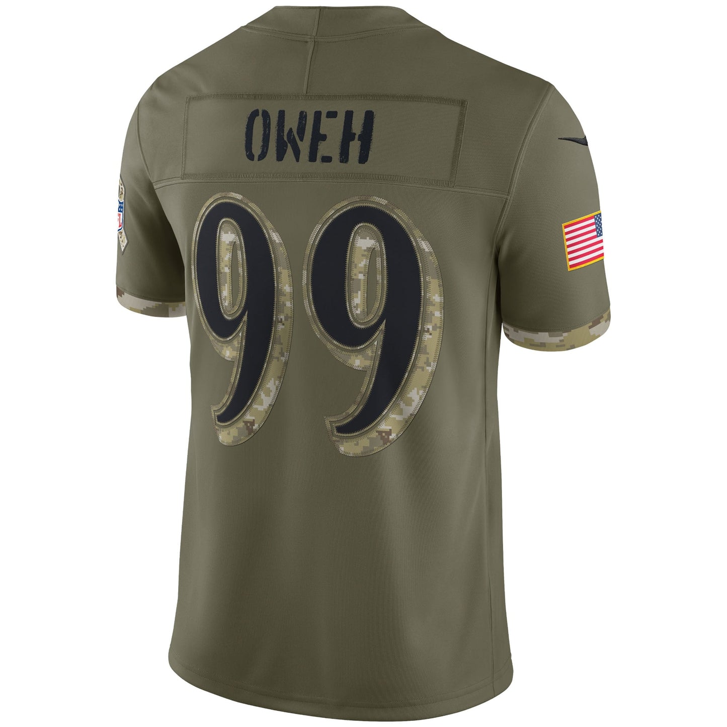 Odafe Oweh Baltimore Ravens 2022 Salute To Service Limited Jersey - Olive