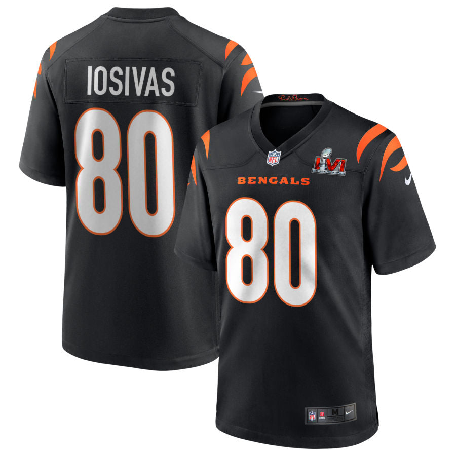 Andrei Iosivas Cincinnati Bengals Super Bowl LVI Game Jersey - Black