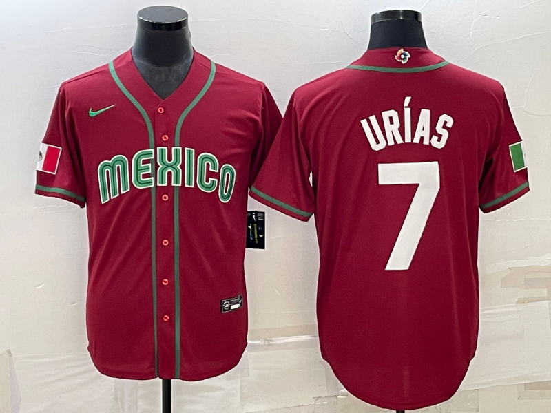 Men's 2023 World Baseball Classic Julio Urias Mexico Red Jersey