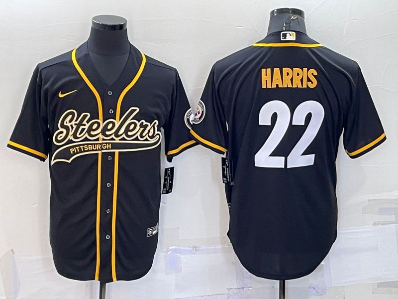 Men's Pittsburgh Steelers Najee Harris #22 Black Vapor Limited Jersey1