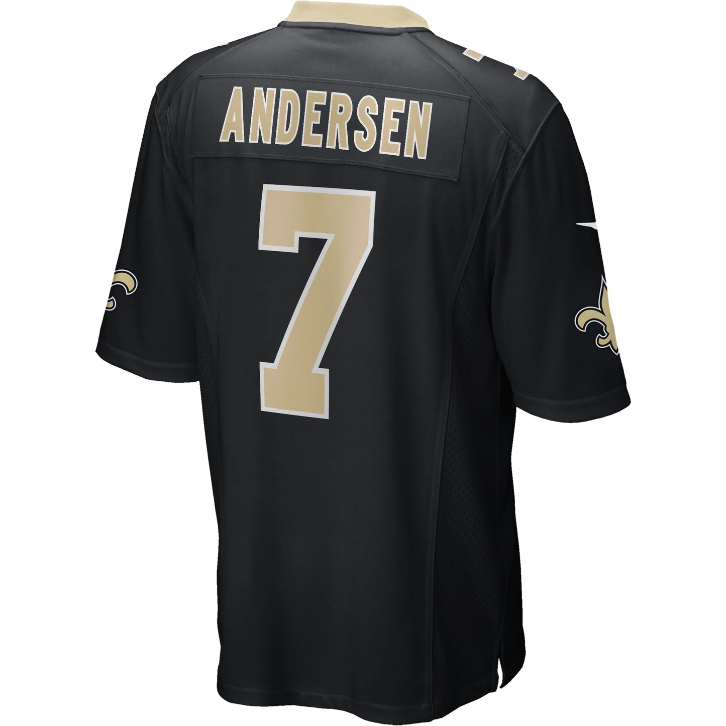 Morten Andersen New Orleans Saints Game Retired Jersey - Black