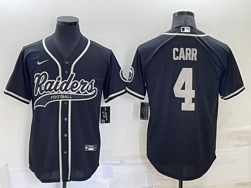 Men's Las Vegas Raiders Derek Carr Black Game Jersey Joint Edition
