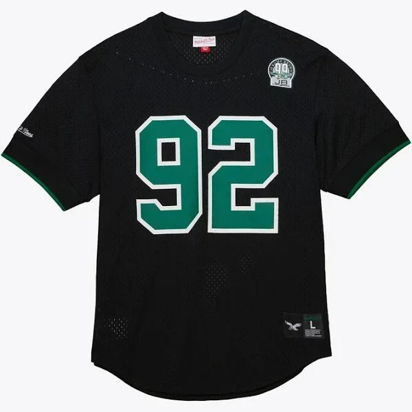 Men's Reggie White Black Philadelphia Eagles Retired Player Name Number Mesh Top
