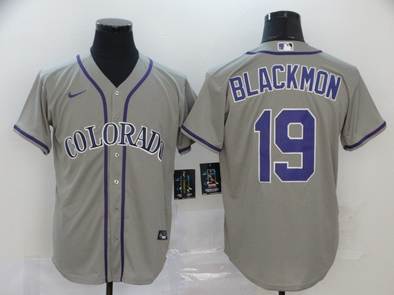 Men's Colorado Rockies Charlie Blackmon Gray Replica Baseball Jersey