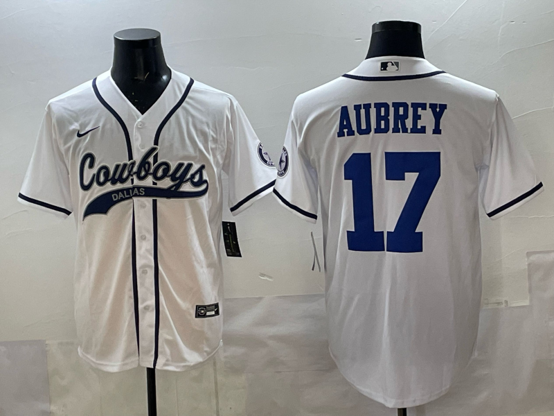 Men's Dallas Cowboys Brandon Aubrey White Game Jersey