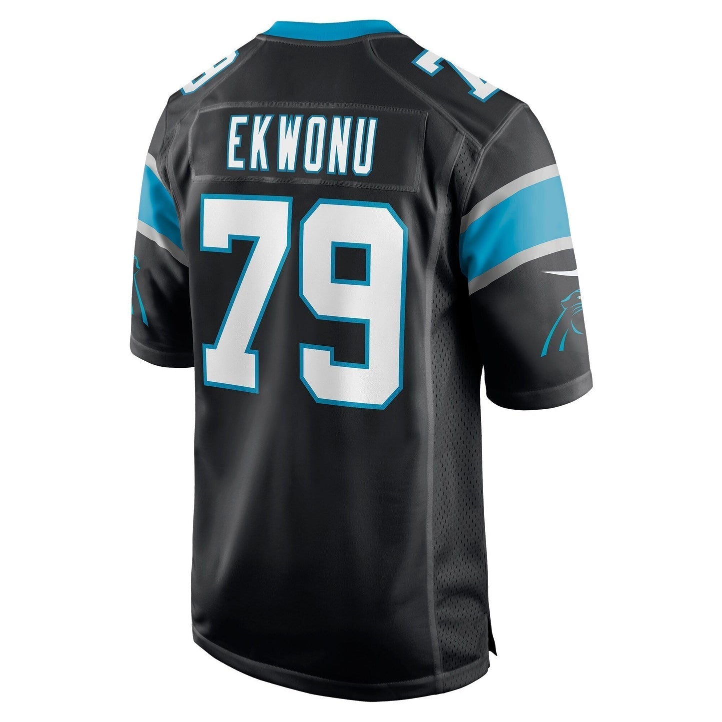 Ikem Ekwonu Carolina Panthers Game Jersey - Black