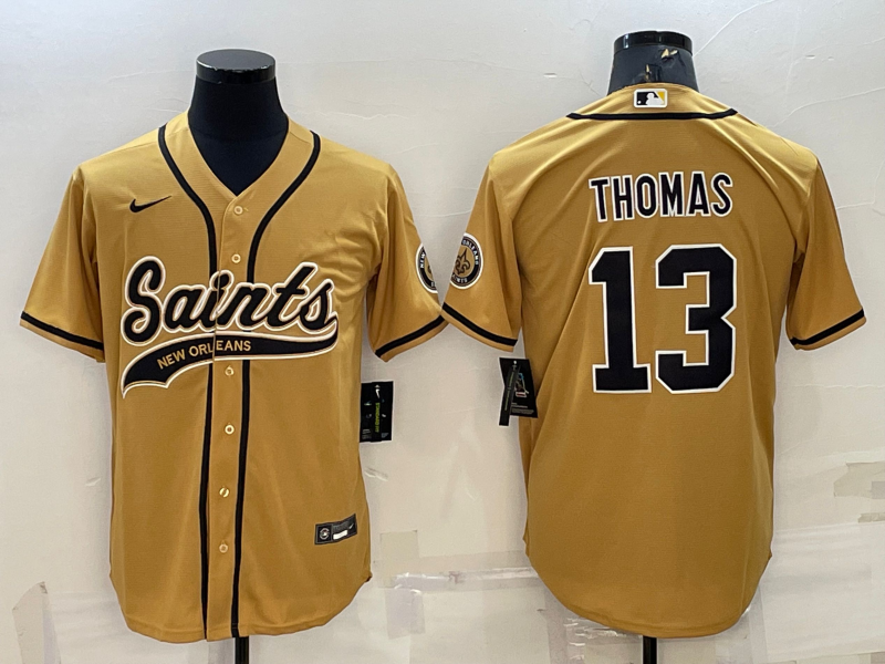 Men's New Orleans Saints Michael Thomas Yellow Game Jersey Joint Edition