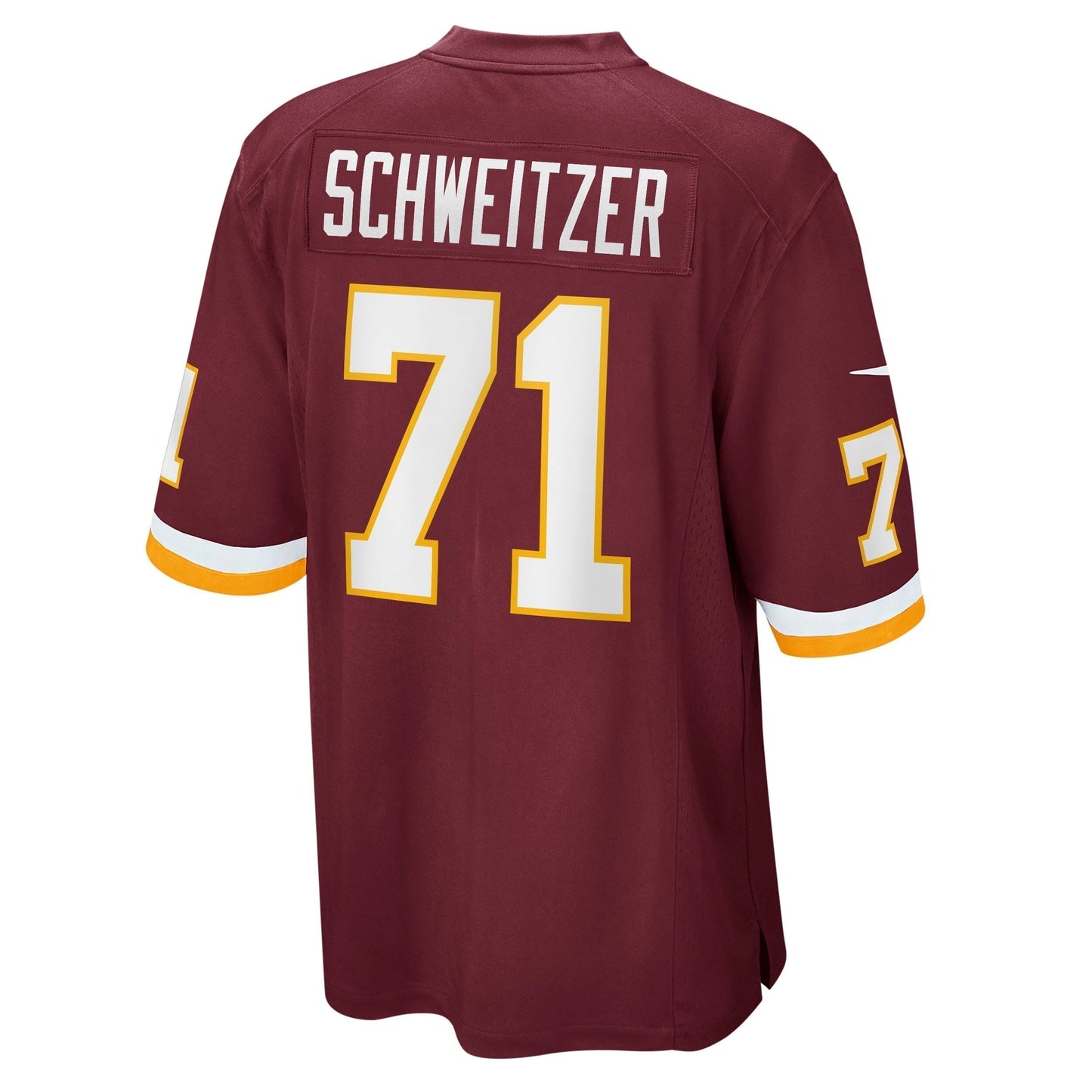 Wes Schweitzer Washington Football Team Game Jersey - Burgundy