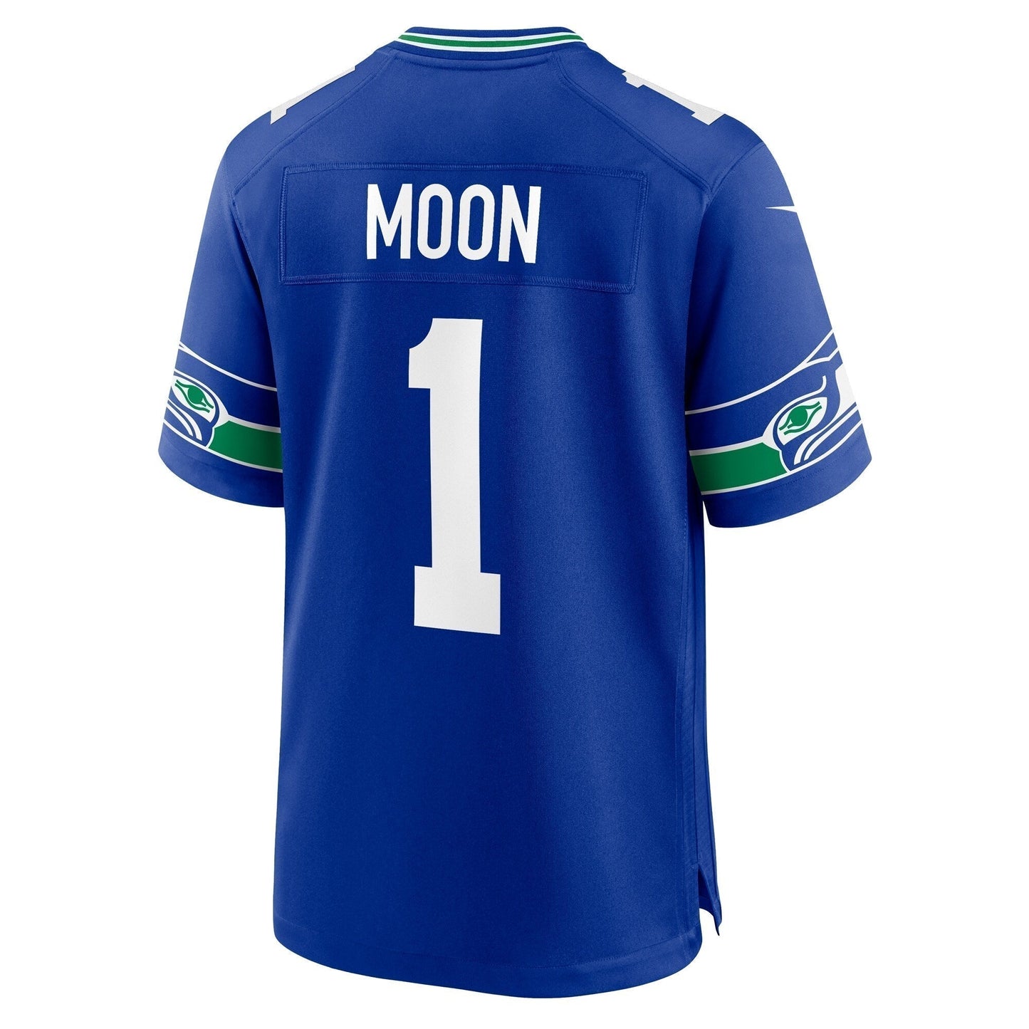 Warren Moon Seattle Seahawks Throwback Retired Game Jersey - Royal