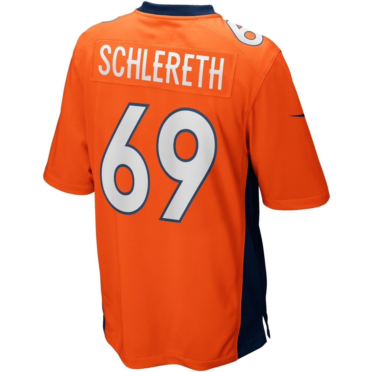 Mark Schlereth Denver Broncos Game Retired Jersey - Orange