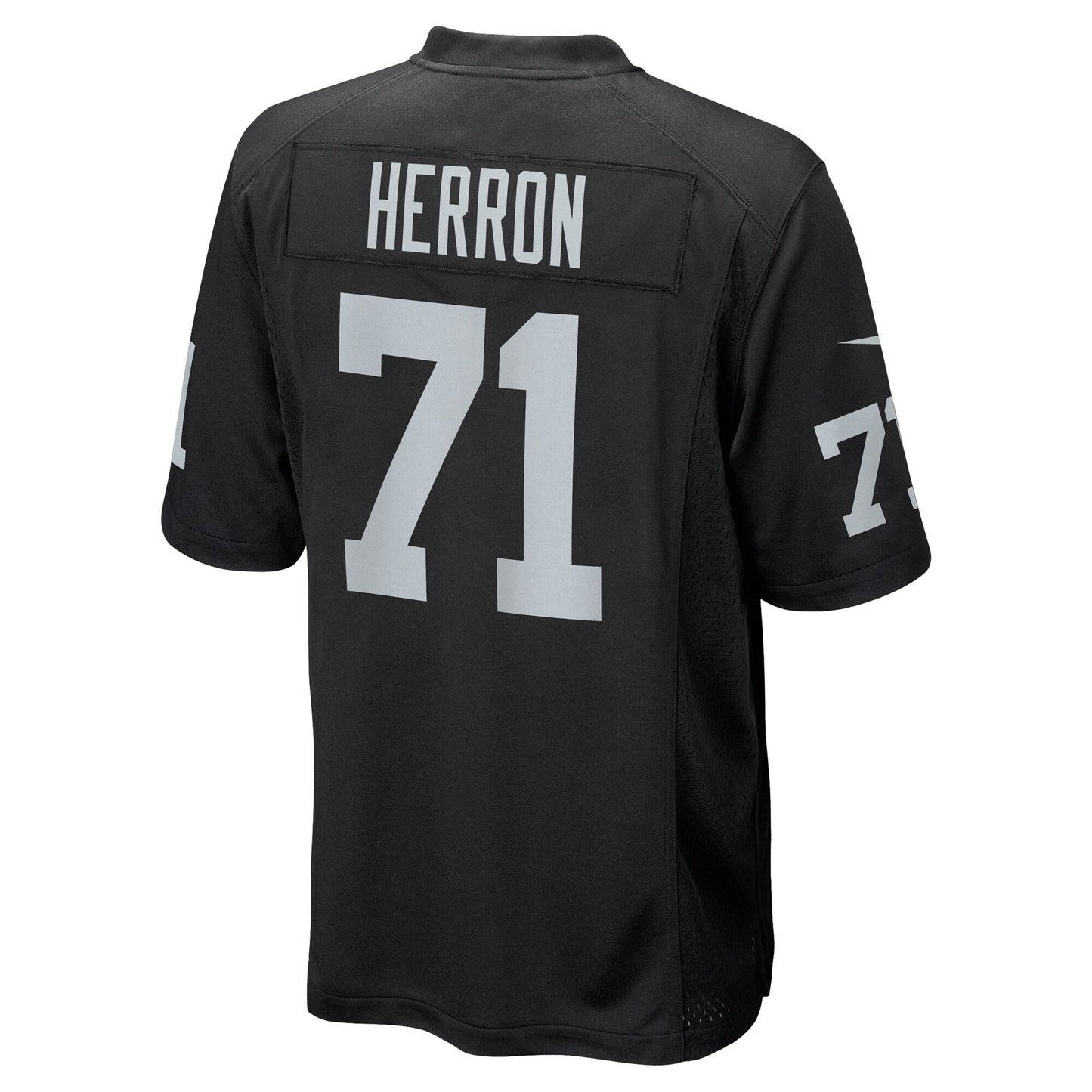 Justin Herron Las Vegas Raiders Team Game Jersey - Black