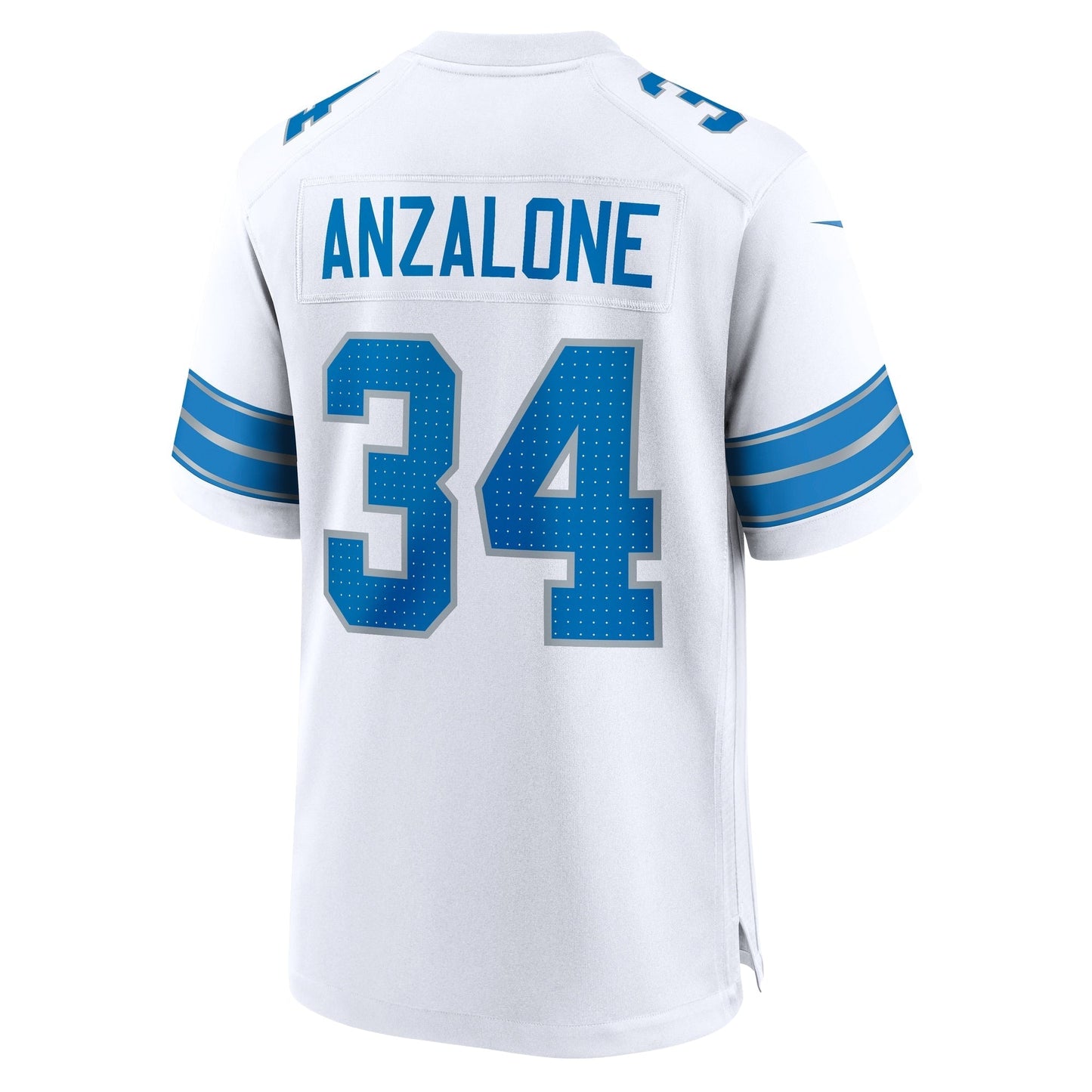 Alex Anzalone Detroit Lions White Game Jersey - White