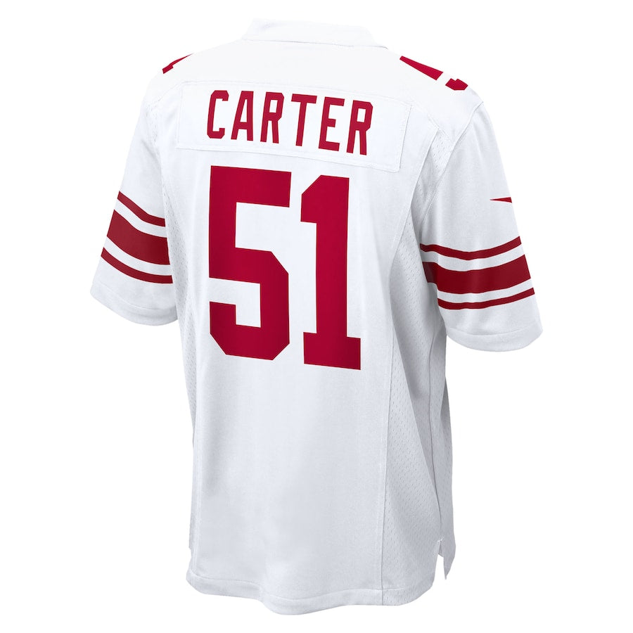 Men's New York Giants Abdul Carter White First Round Pick Game Jersey
