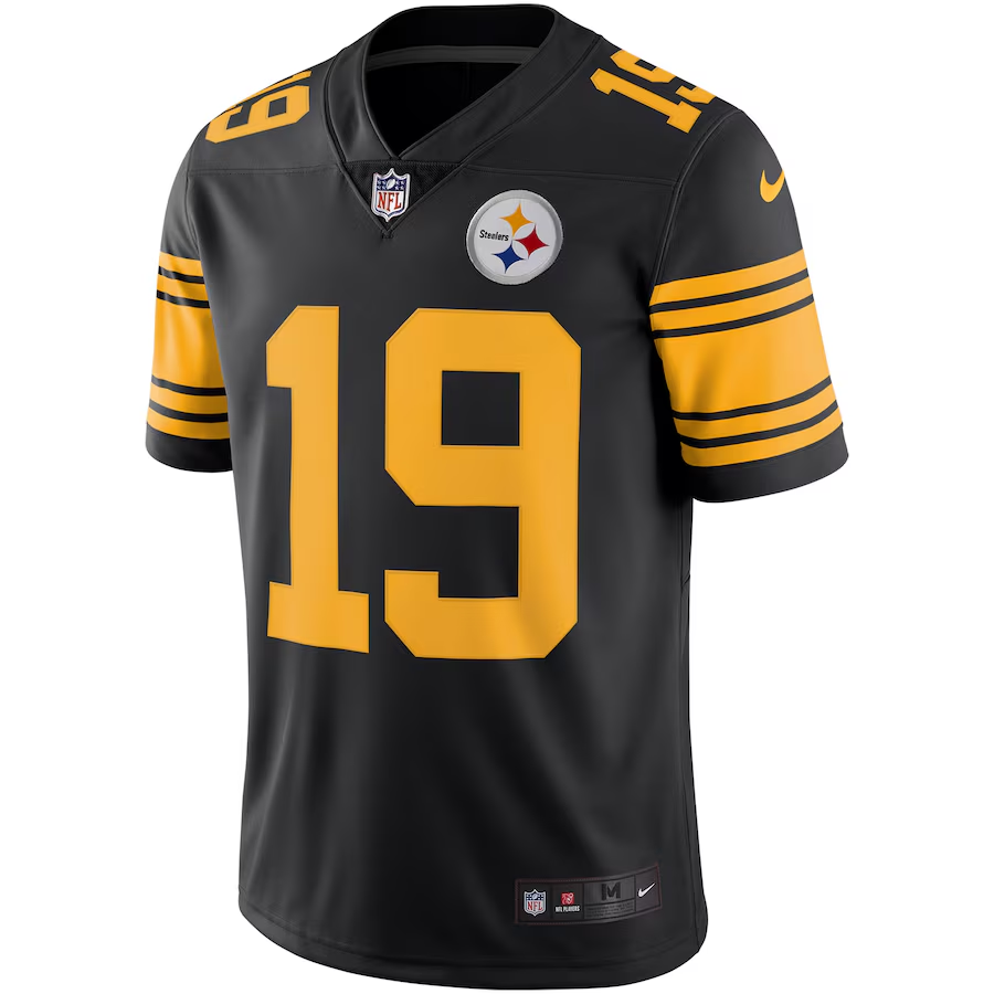 Men's Pittsburgh Steelers JuJu Smith-Schuster Black Vapor Untouchable Color Rush Limited Player Jersey
