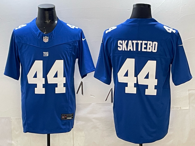Men's New York Giants Cam Skattebo Royal Player Game Jersey
