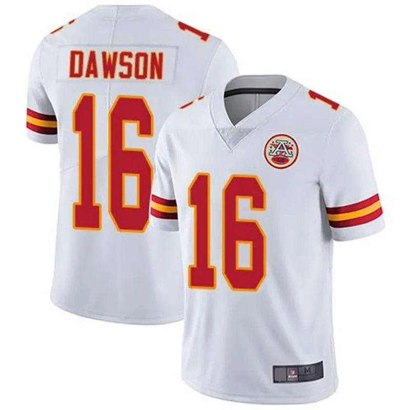 Men's Len Dawson white Kansas City Chiefs Game Retired Player Jersey