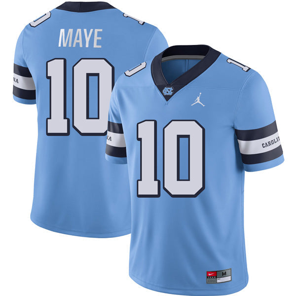 Drake Maye UNC College Football Alternate Game Jersey Carolina Blue