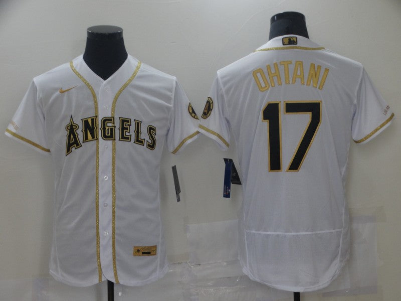 Men's Los Angeles Angels Shohei Ohtani White Sewn Baseball Jersey