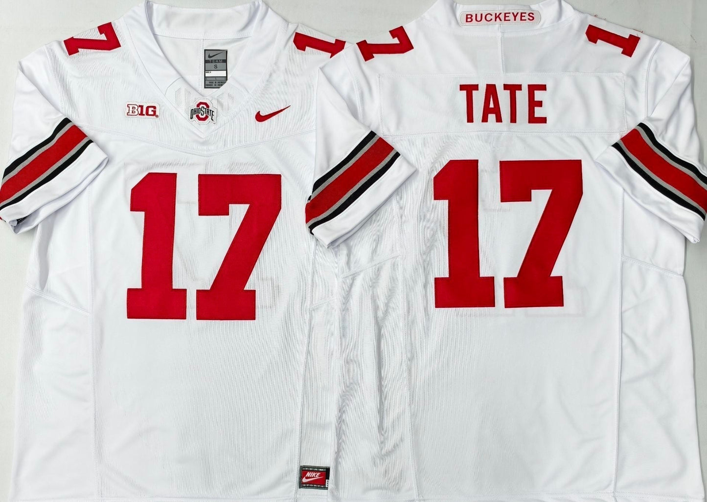 Men's Ohio State Buckeyes Carnell Tate #17 White Player Game Jersey