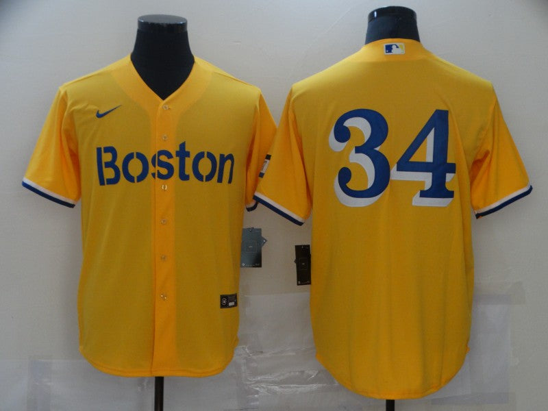 Men's Boston Red Sox David Ortiz Gold City Connect Replica Player Jersey
