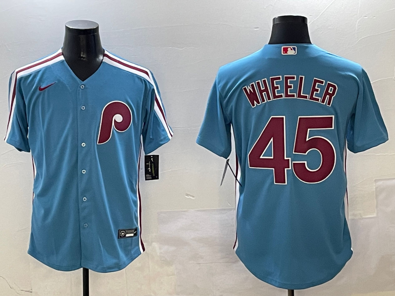 Men's Philadelphia Phillies Zack Wheeler Light Blue Limited Player Jersey