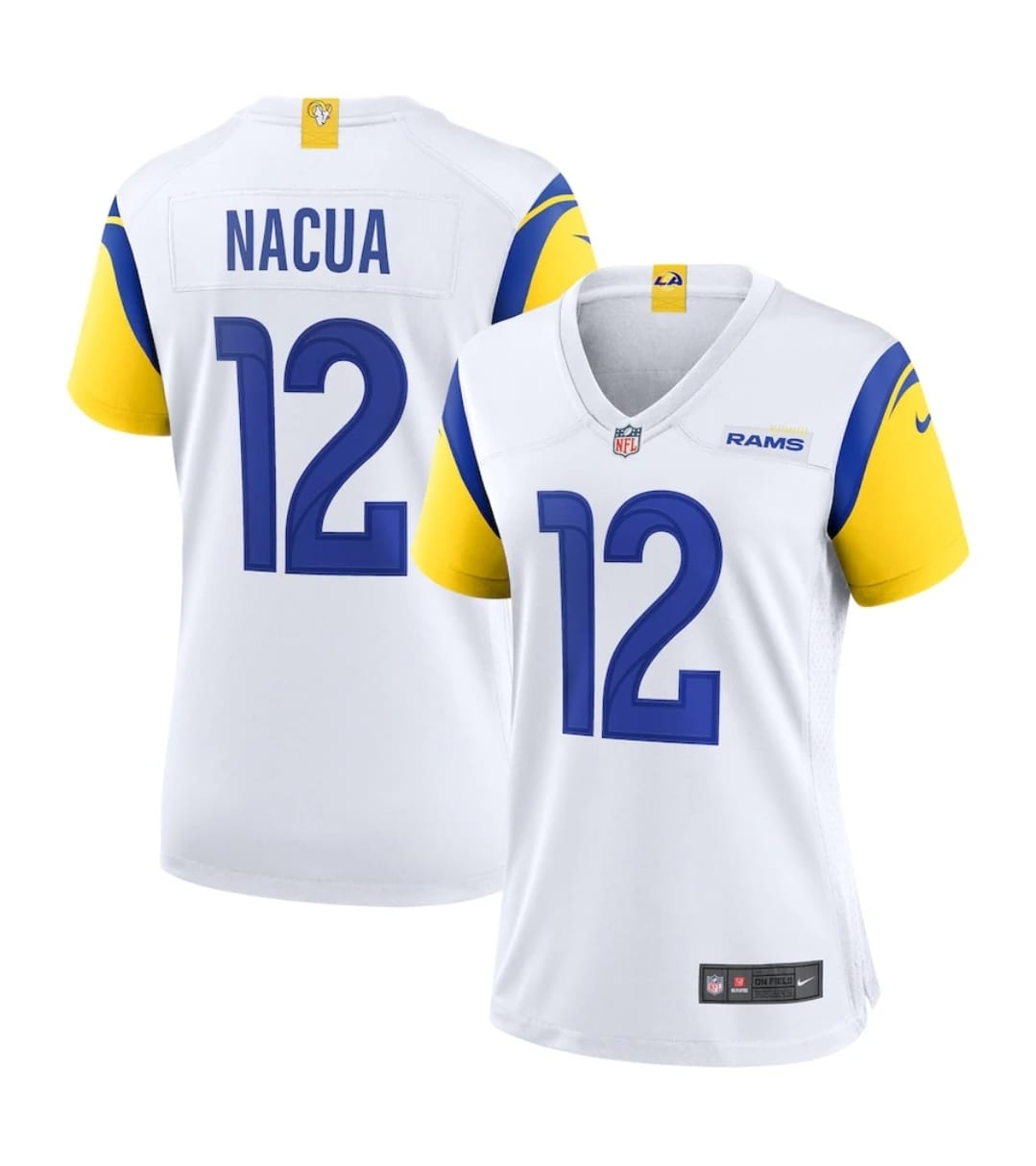 Women's Puka Nacua White Los Angeles Rams Game Player Jersey