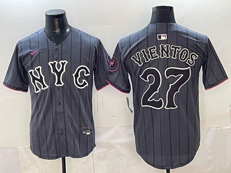 Men's New York Mets Mark Vientos #27 Graphite 2024 City Connect Limited Player Jersey