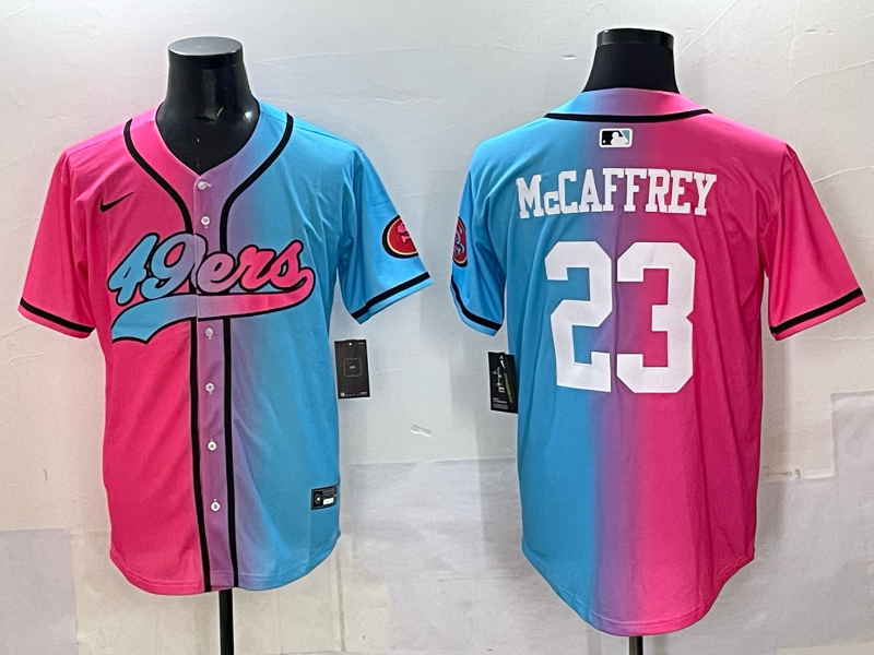 Men's San Francisco 49ers Christian McCaffrey Pink/Blue Game Jersey