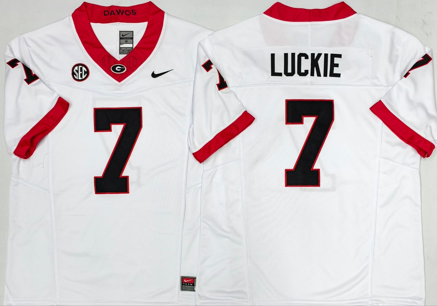 Men's Georgia Bulldogs Lawson Luckie White Player Jersey