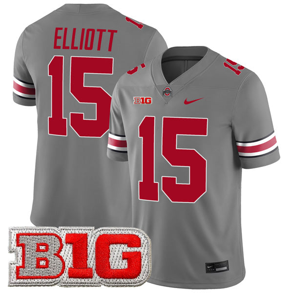 Ezekiel Elliott Ohio State Buckeyes Jersey Gray