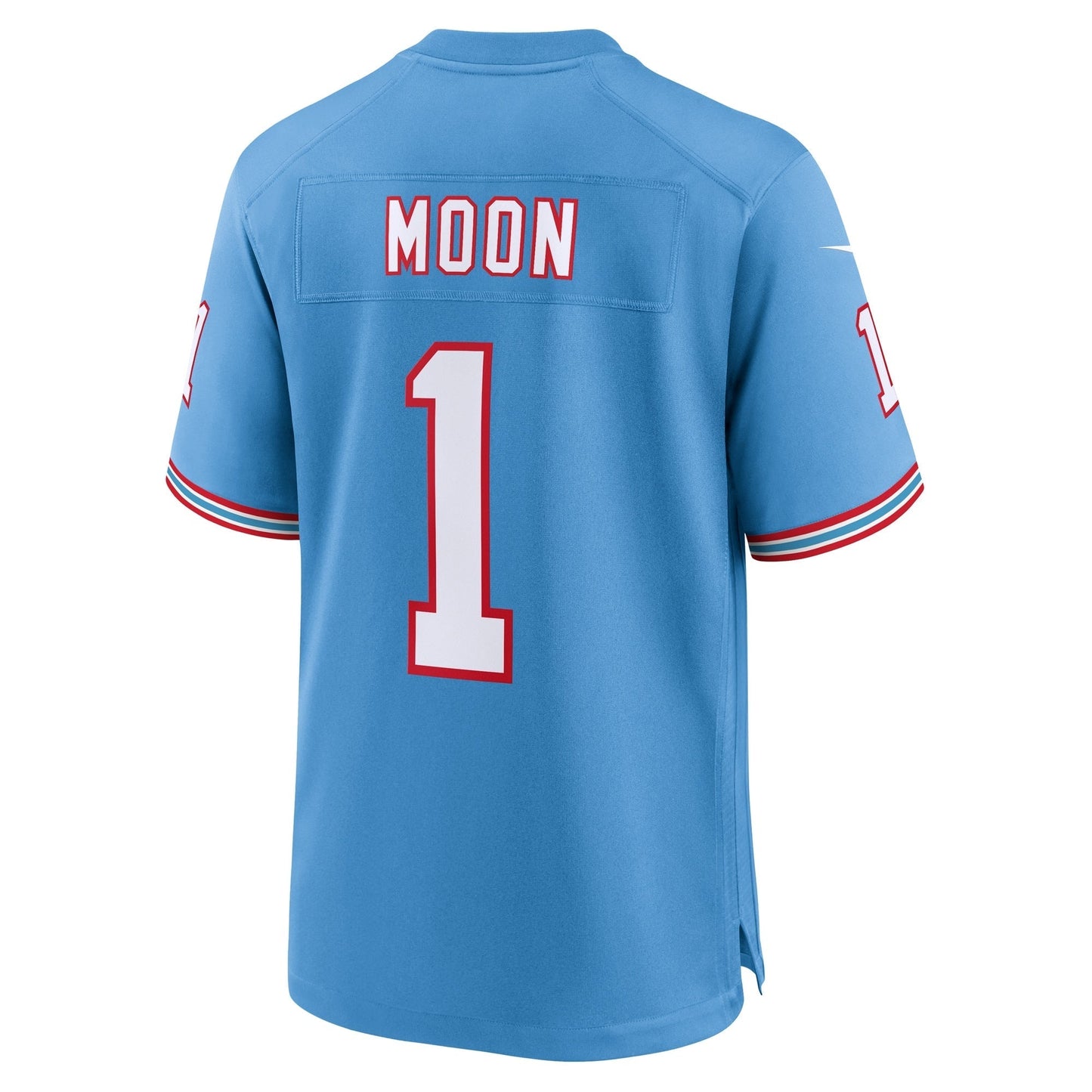Warren Moon Tennessee Titans Oilers Throwback Retired Game Jersey - Light Blue