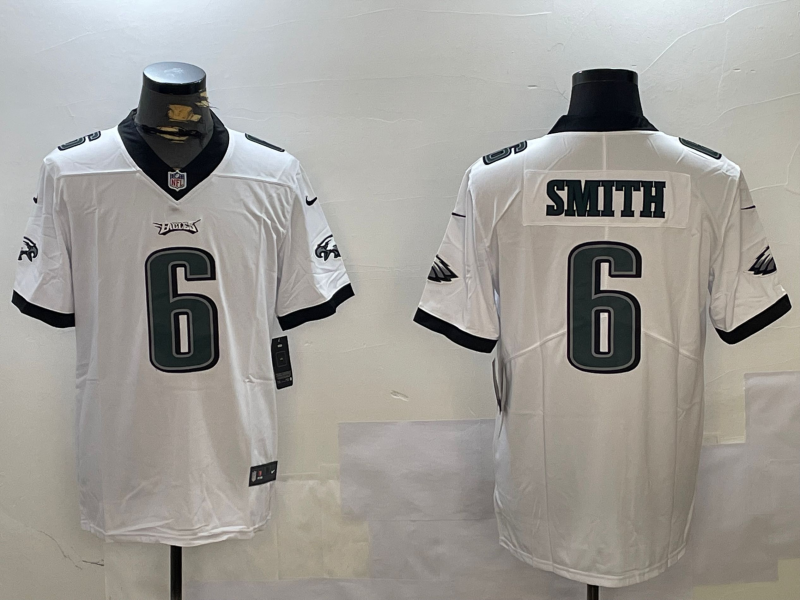 Men's Philadelphia Eagles DeVonta Smith White Game Jersey